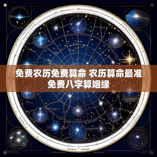 免费农历免费算命 农历算命最准免费八字算姻缘