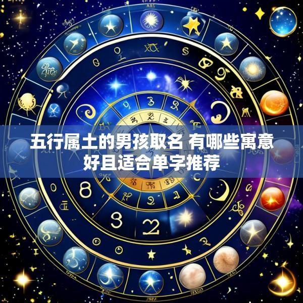 五行属土的男孩取名 有哪些寓意好且适合单字推荐