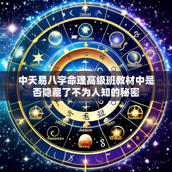 中天易八字命理高级班教材中是否隐藏了不为人知的秘密