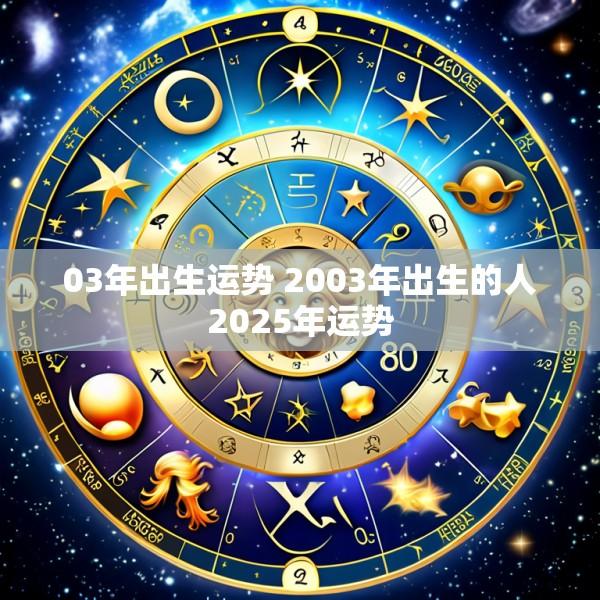 03年出生运势 2003年出生的人2025年运势