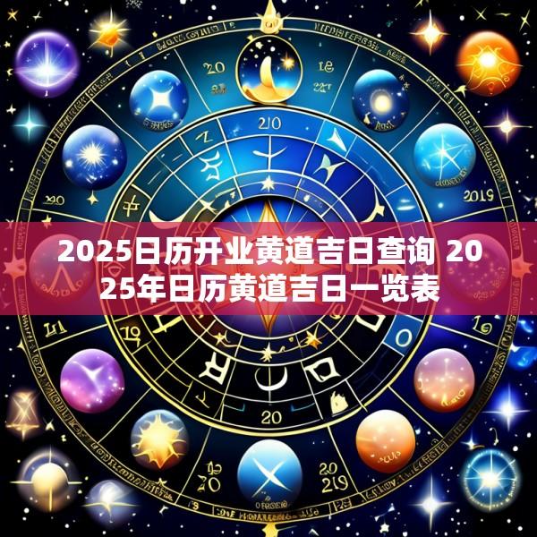 2025日历开业黄道吉日查询 2025年日历黄道吉日一览表
