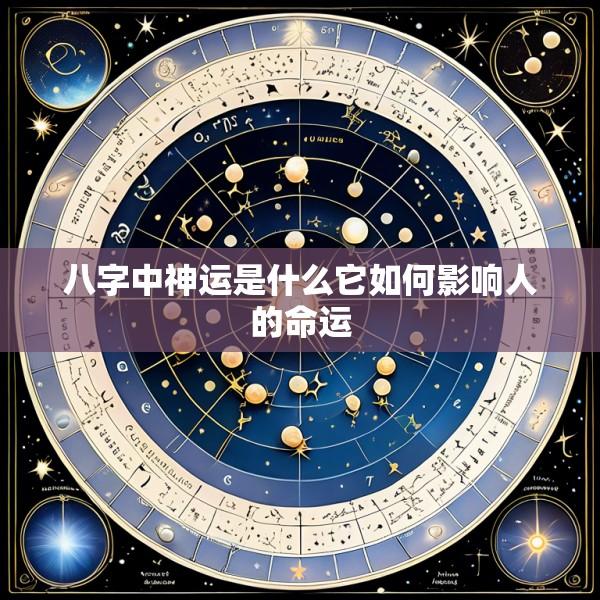 八字中神运是什么它如何影响人的命运