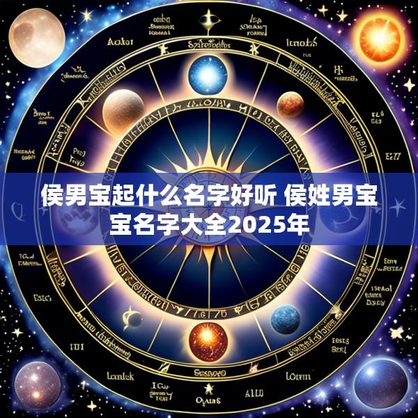 侯男宝起什么名字好听 侯姓男宝宝名字大全2025年