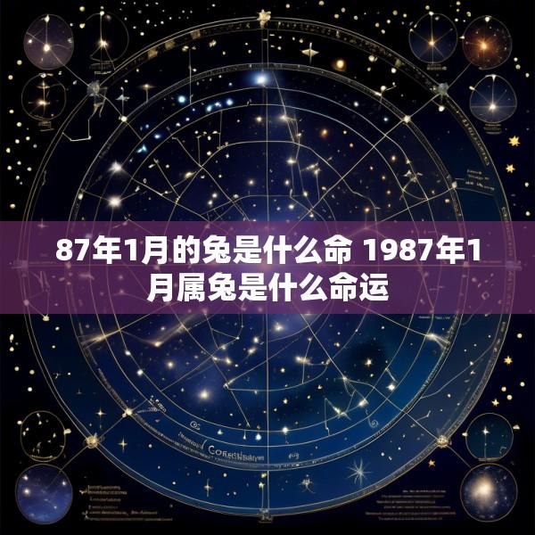 87年1月的兔是什么命 1987年1月属兔是什么命运