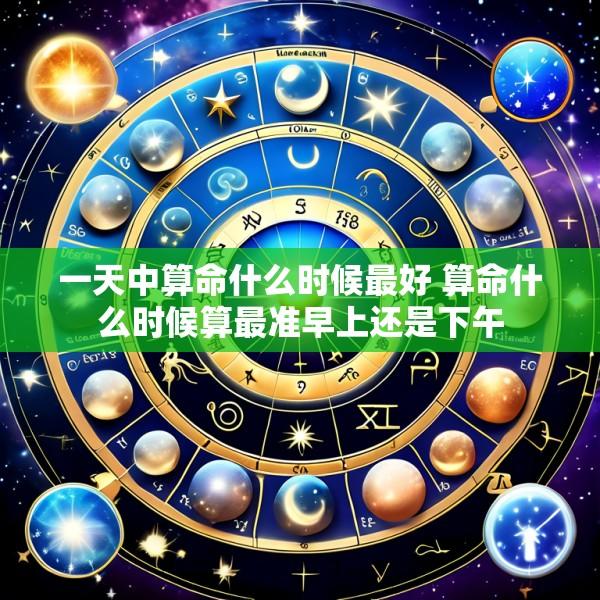 一天中算命什么时候最好 算命什么时候算最准早上还是下午