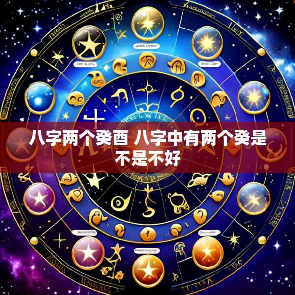 八字两个癸酉 八字中有两个癸是不是不好