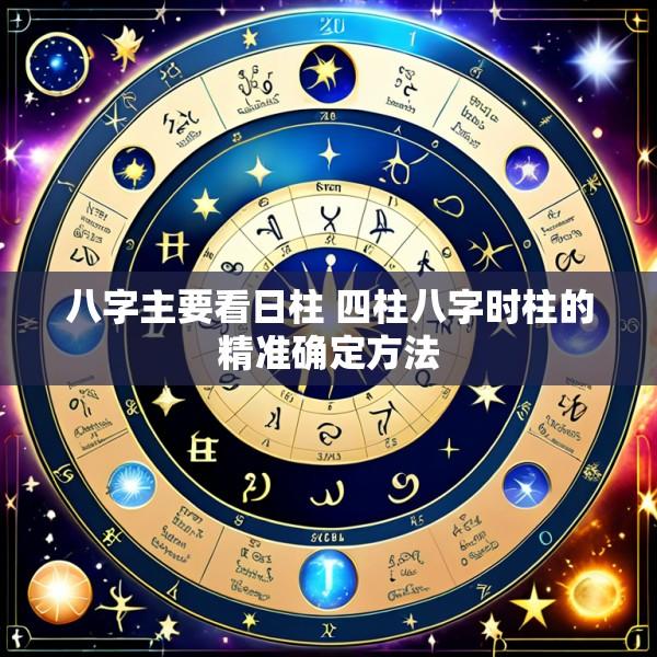 八字主要看日柱 四柱八字时柱的精准确定方法