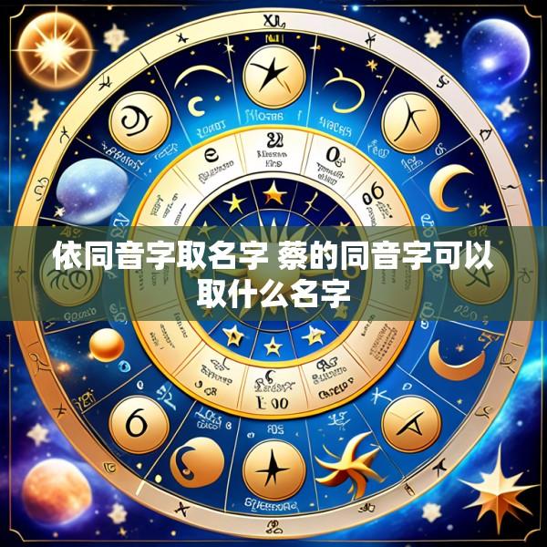 依同音字取名字 蔡的同音字可以取什么名字