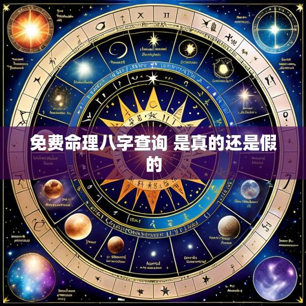 免费命理八字查询 是真的还是假的