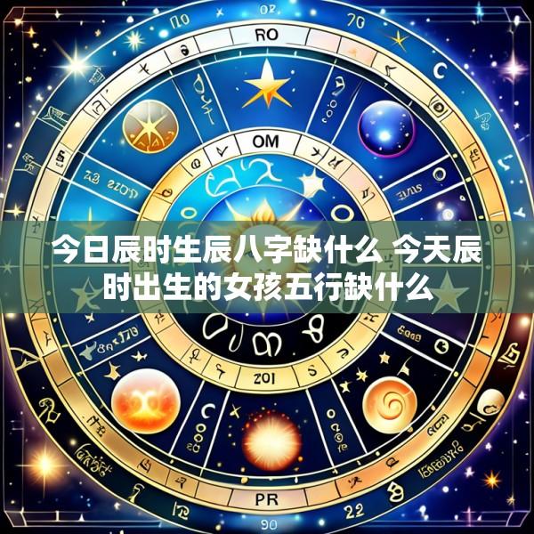 今日辰时生辰八字缺什么 今天辰时出生的女孩五行缺什么