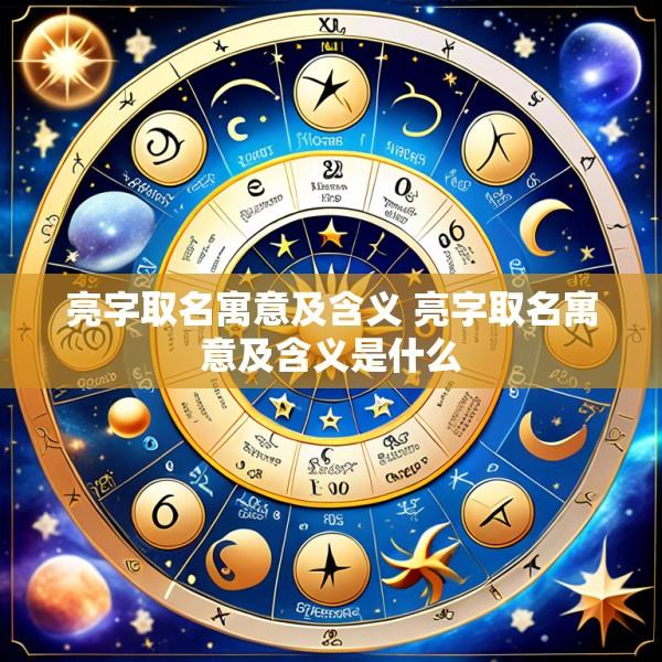 亮字取名寓意及含义 亮字取名寓意及含义是什么