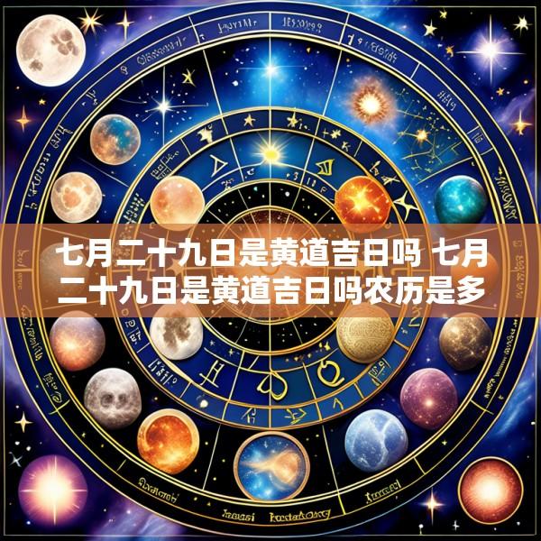 七月二十九日是黄道吉日吗 七月二十九日是黄道吉日吗农历是多少
