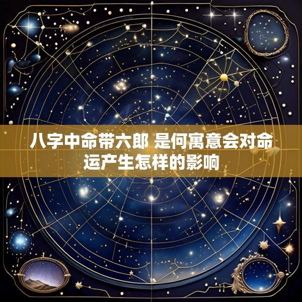 八字中命带六郎 是何寓意会对命运产生怎样的影响