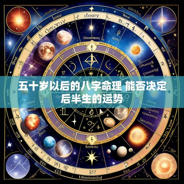 五十岁以后的八字命理 能否决定后半生的运势