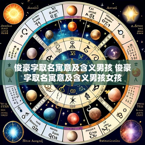 俊豪字取名寓意及含义男孩 俊豪字取名寓意及含义男孩女孩