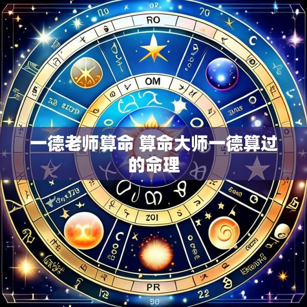 一德老师算命 算命大师一德算过的命理