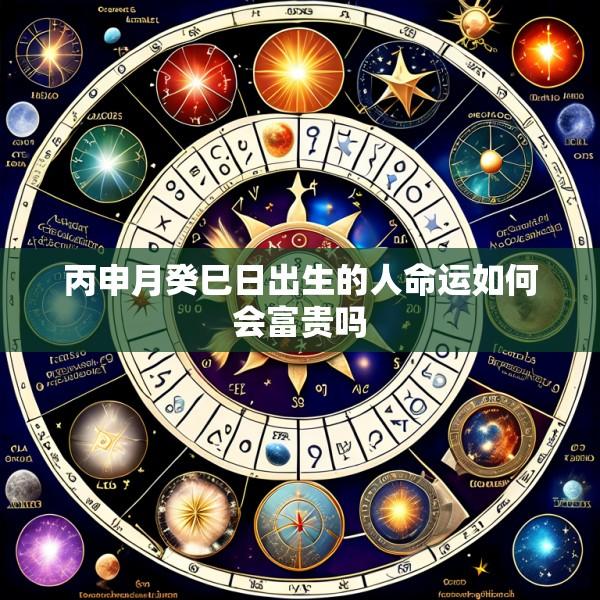 丙申月癸巳日出生的人命运如何会富贵吗