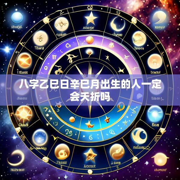 八字乙巳日辛巳月出生的人一定会夭折吗
