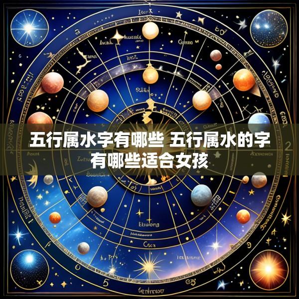 五行属水字有哪些 五行属水的字有哪些适合女孩