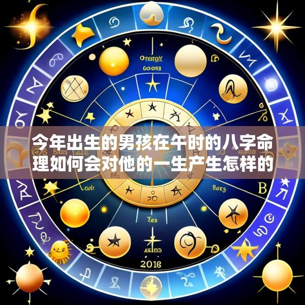 今年出生的男孩在午时的八字命理如何会对他的一生产生怎样的影响