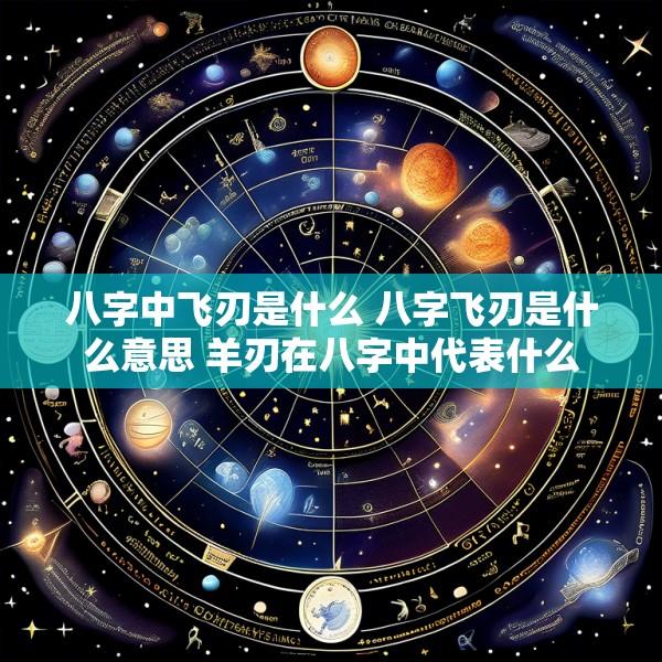 八字中飞刃是什么 八字飞刃是什么意思 羊刃在八字中代表什么