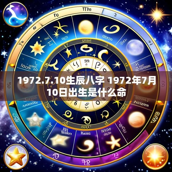 1972.7.10生辰八字 1972年7月10日出生是什么命