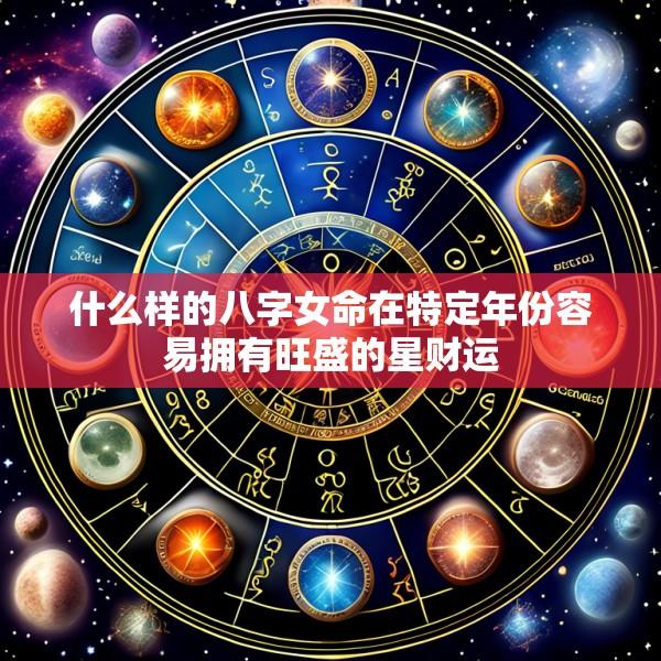 什么样的八字女命在特定年份容易拥有旺盛的星财运