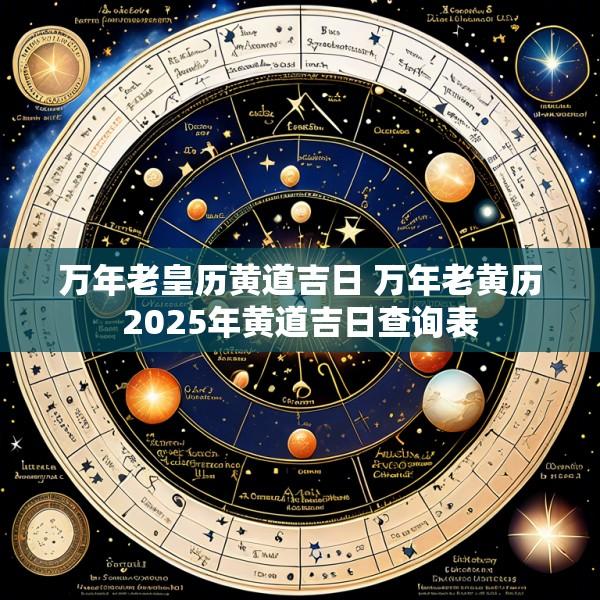 万年老皇历黄道吉日 万年老黄历2025年黄道吉日查询表