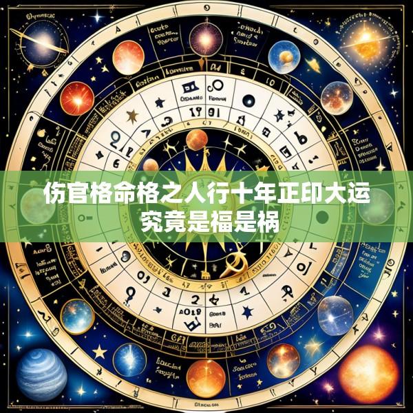 伤官格命格之人行十年正印大运 究竟是福是祸
