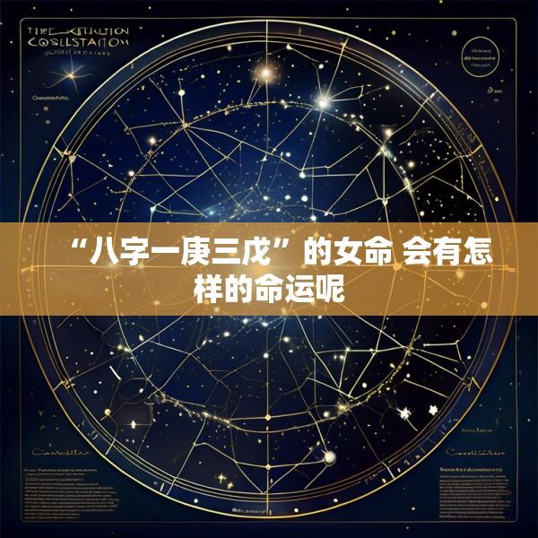 “八字一庚三戊”的女命 会有怎样的命运呢