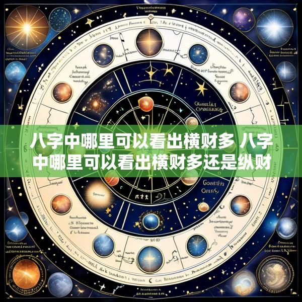 八字中哪里可以看出横财多 八字中哪里可以看出横财多还是纵财