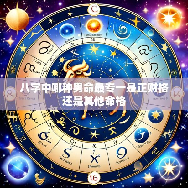 八字中哪种男命最专一是正财格还是其他命格