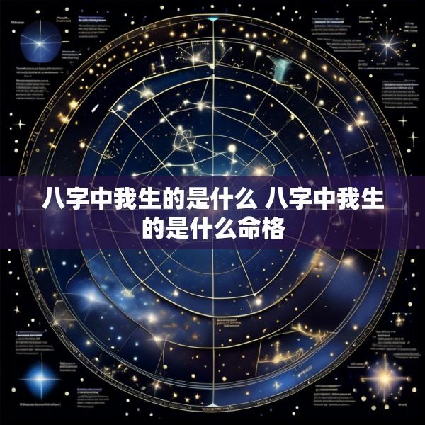 八字中我生的是什么 八字中我生的是什么命格