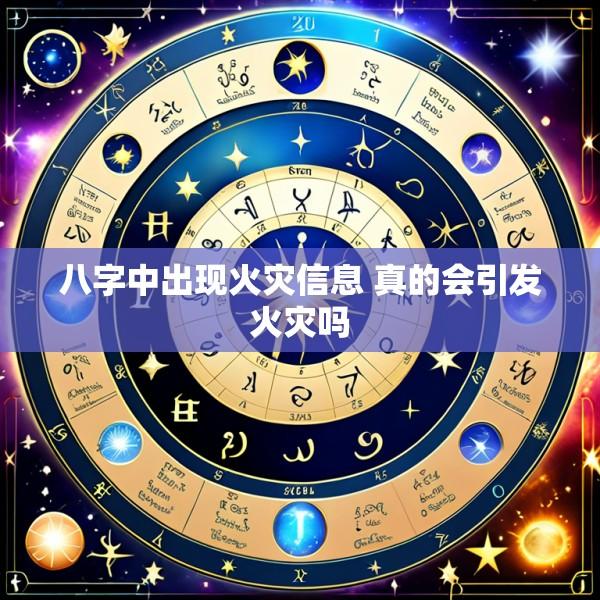 八字中出现火灾信息 真的会引发火灾吗