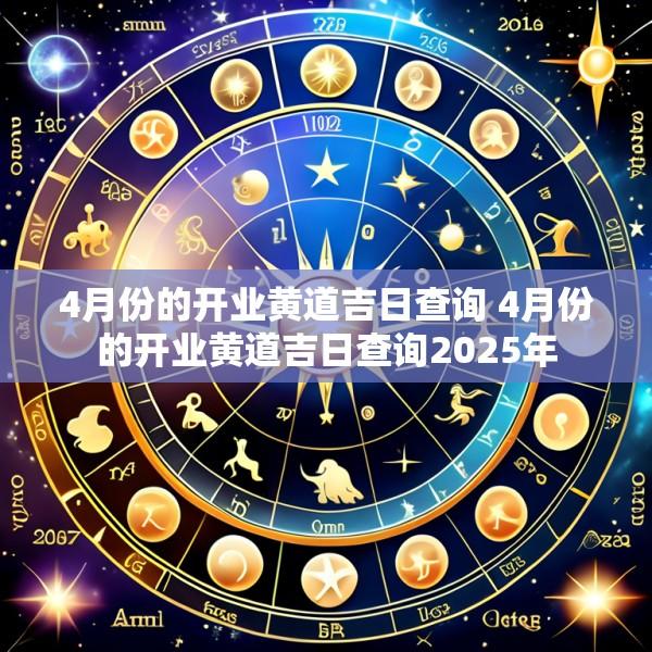 4月份的开业黄道吉日查询 4月份的开业黄道吉日查询2025年