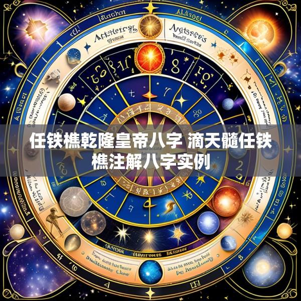 任铁樵乾隆皇帝八字 滴天髓任铁樵注解八字实例