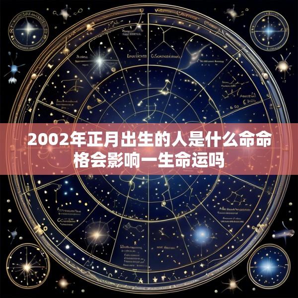 2002年正月出生的人是什么命命格会影响一生命运吗