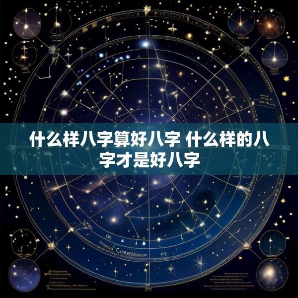 什么样八字算好八字 什么样的八字才是好八字