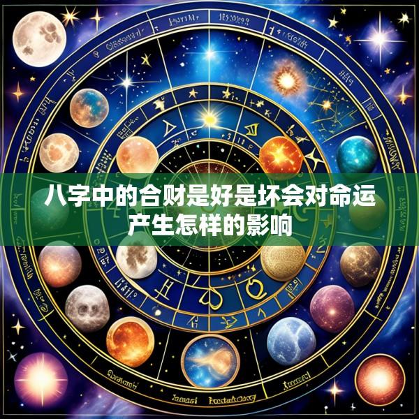 八字中的合财是好是坏会对命运产生怎样的影响