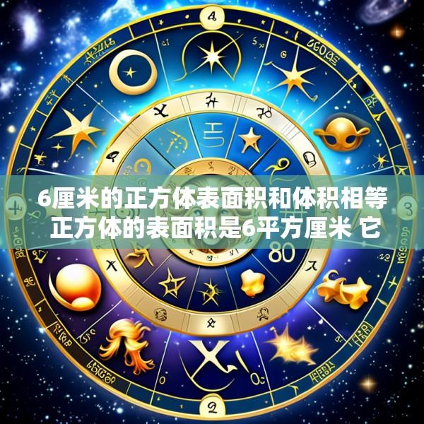 6厘米的正方体表面积和体积相等 正方体的表面积是6平方厘米 它的体积一定是6立方厘米