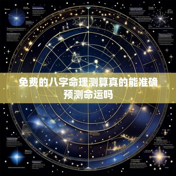 免费的八字命理测算真的能准确预测命运吗