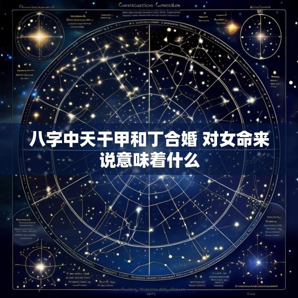 八字中天干甲和丁合婚 对女命来说意味着什么