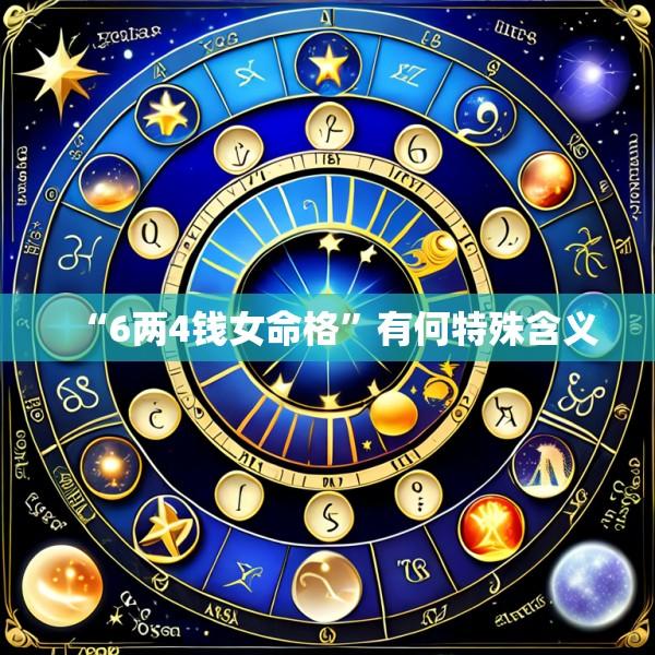 “6两4钱女命格”有何特殊含义