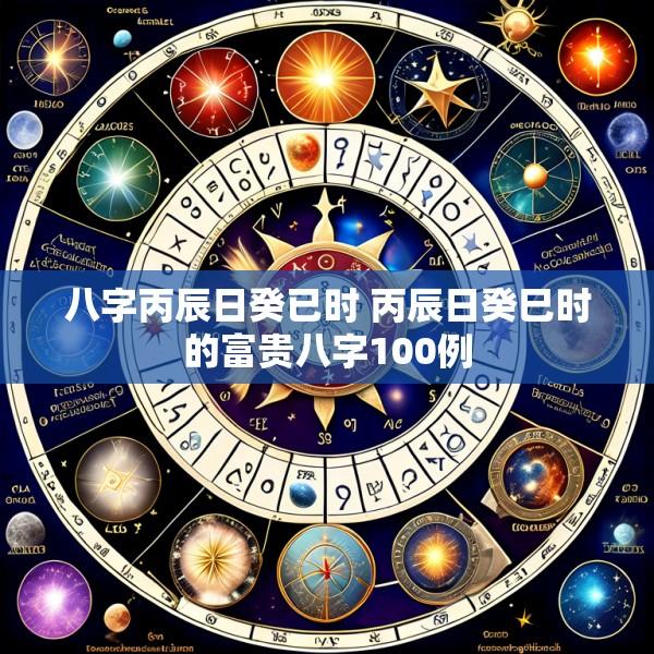 八字丙辰日癸已时 丙辰日癸巳时的富贵八字100例