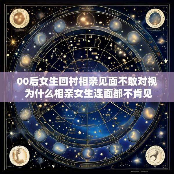 00后女生回村相亲见面不敢对视 为什么相亲女生连面都不肯见