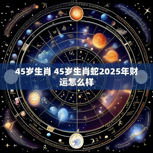 45岁生肖 45岁生肖蛇2025年财运怎么样