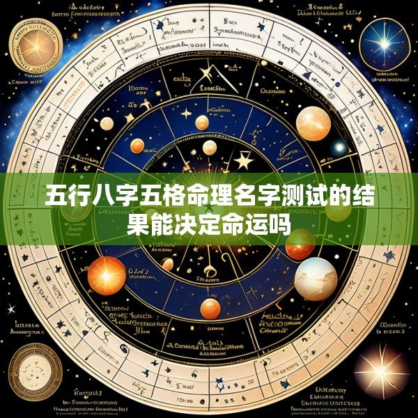 五行八字五格命理名字测试的结果能决定命运吗