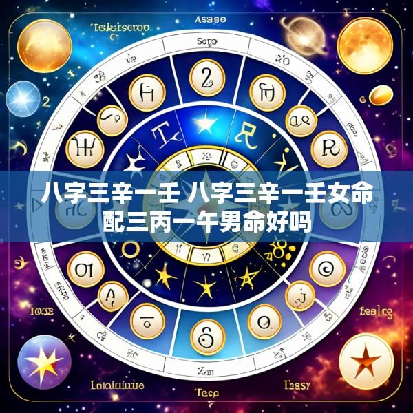 八字三辛一壬 八字三辛一壬女命配三丙一午男命好吗