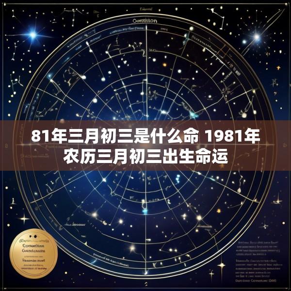 81年三月初三是什么命 1981年农历三月初三出生命运