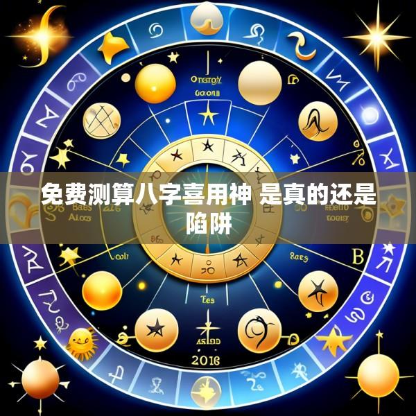 免费测算八字喜用神 是真的还是陷阱